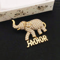 Dior J'Adior Crystal Elephant Brooch - product image 1