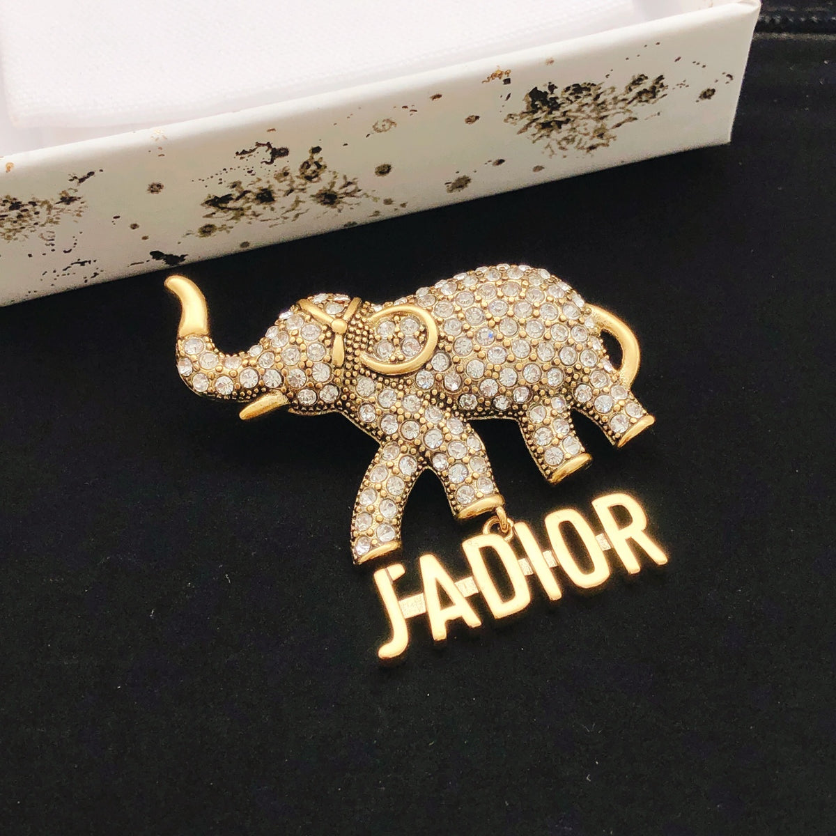 Dior J'Adior Crystal Elephant Brooch - product image 1