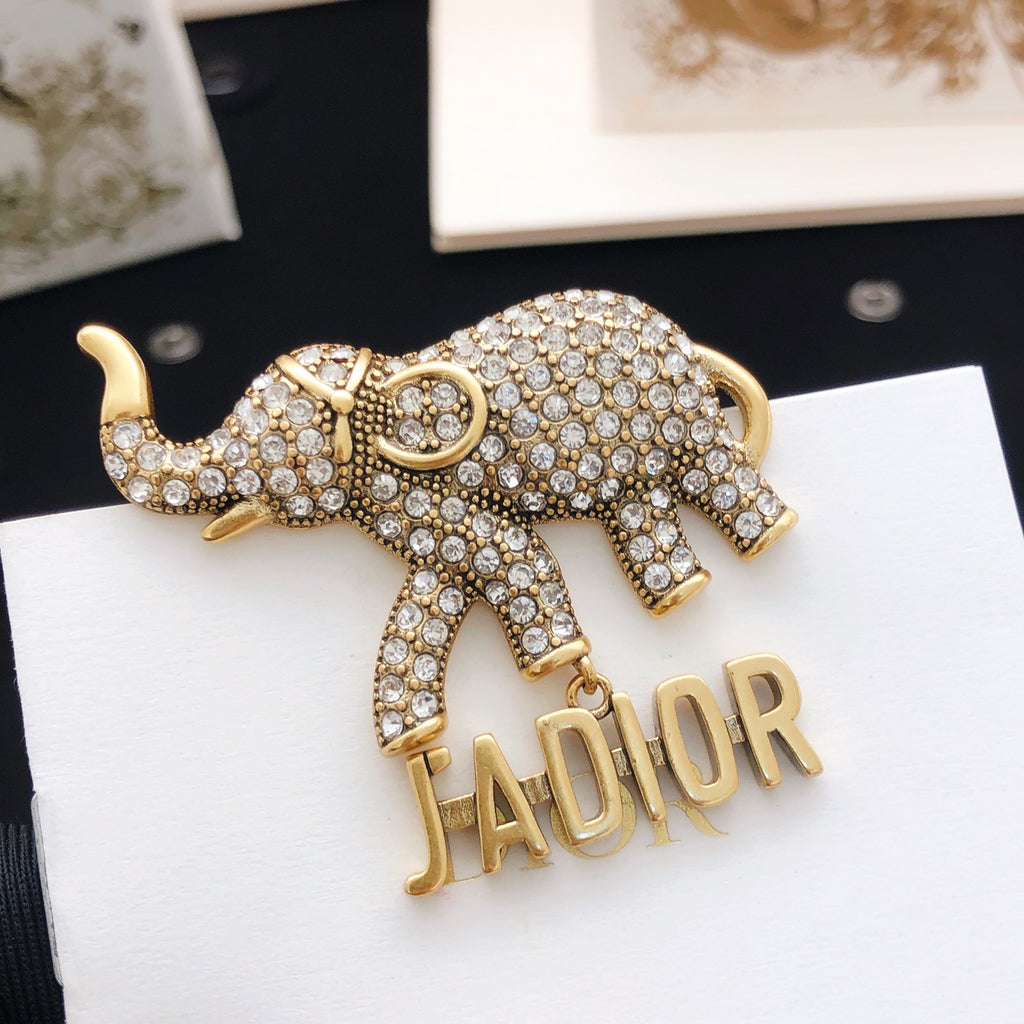 Dior J'Adior Crystal Elephant Brooch - product image 2