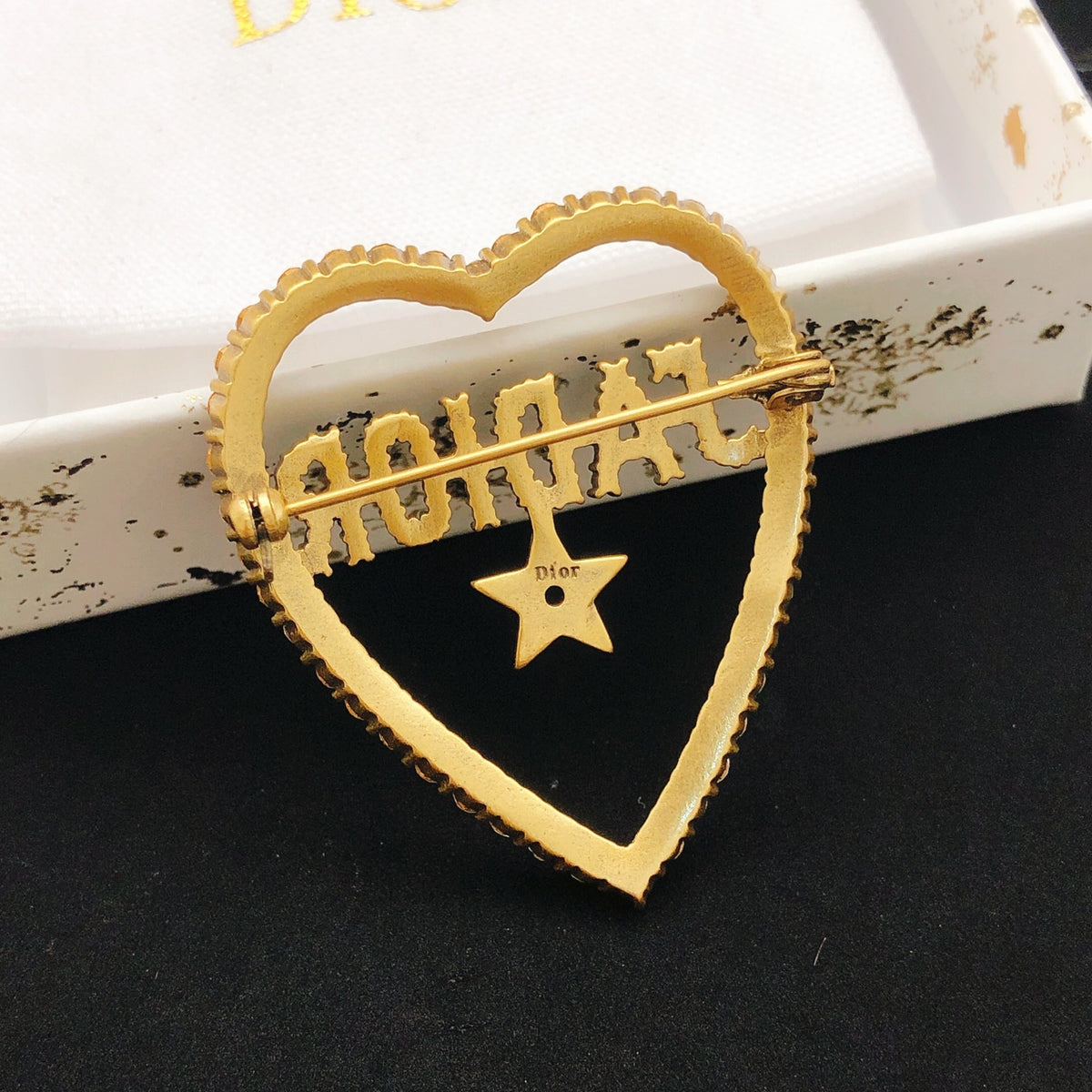 Dior J'Adior Heart and Star Brooch - product image 4