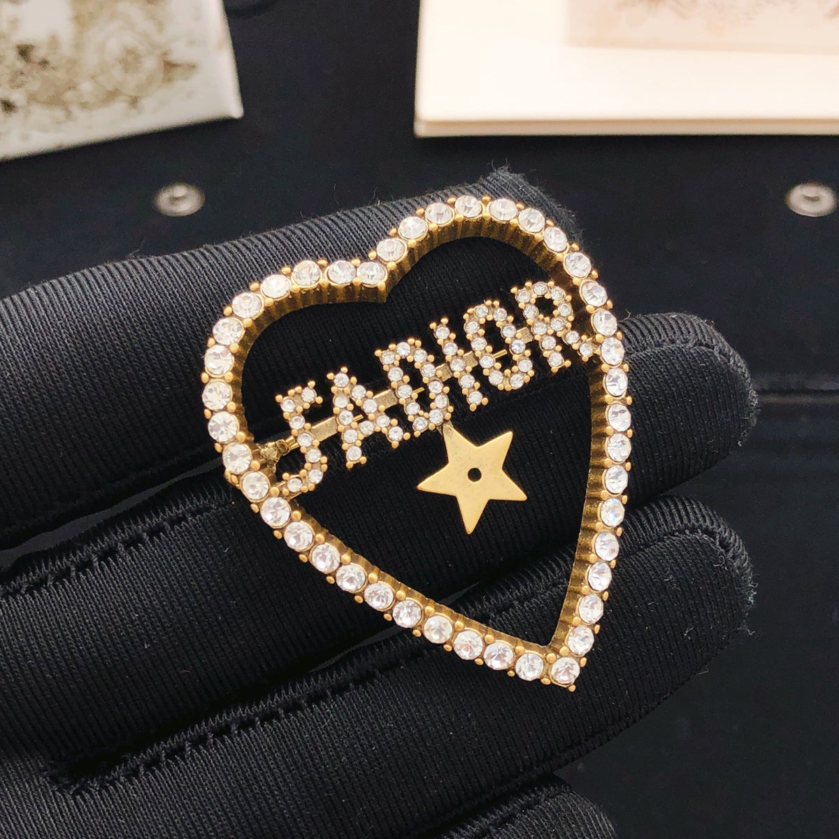 Dior J'Adior Heart and Star Brooch - product image 2