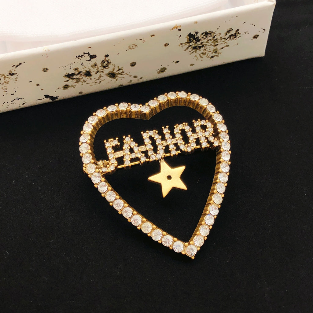 Dior J'Adior Heart and Star Brooch - product image 1