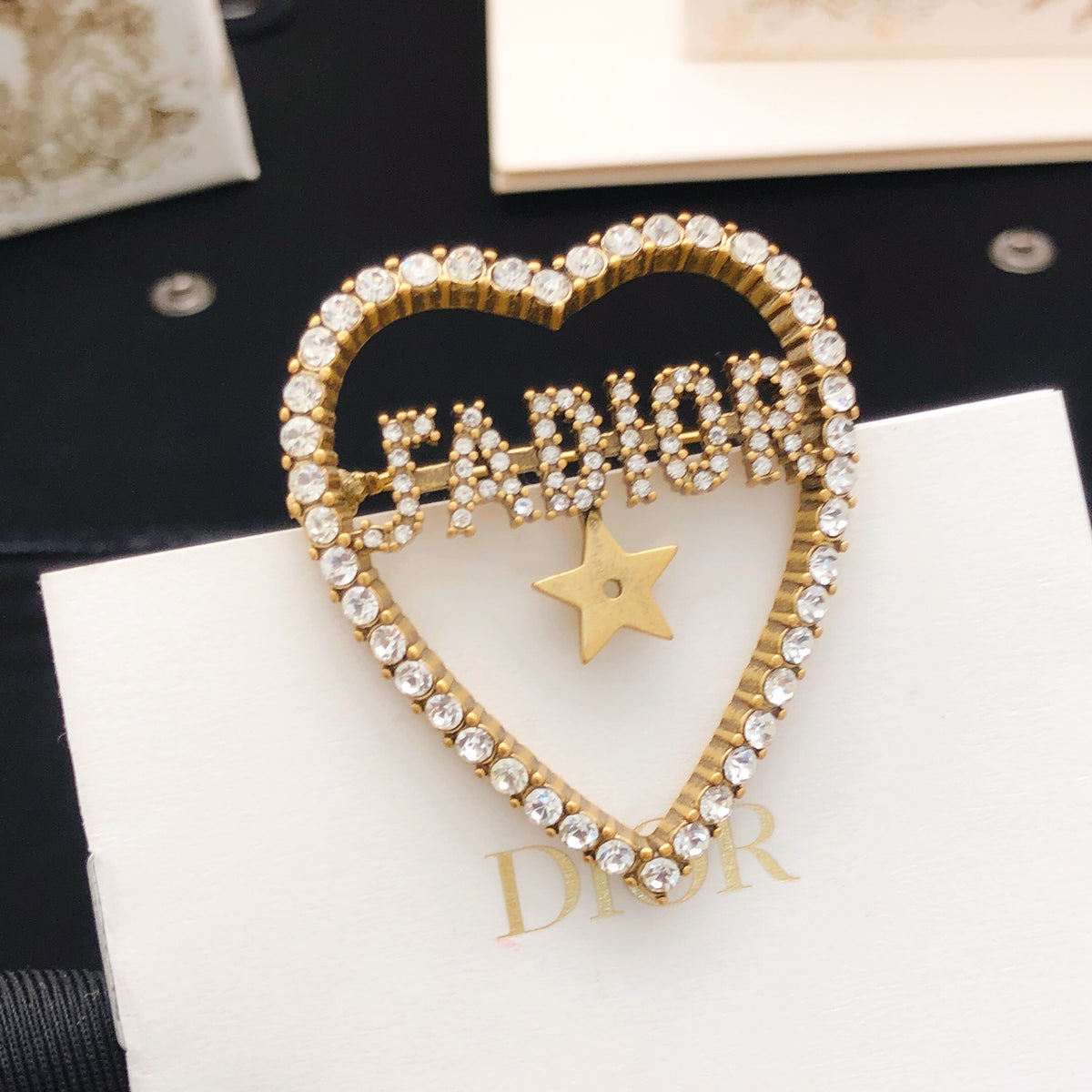 Dior J'Adior Heart and Star Brooch - product image 5