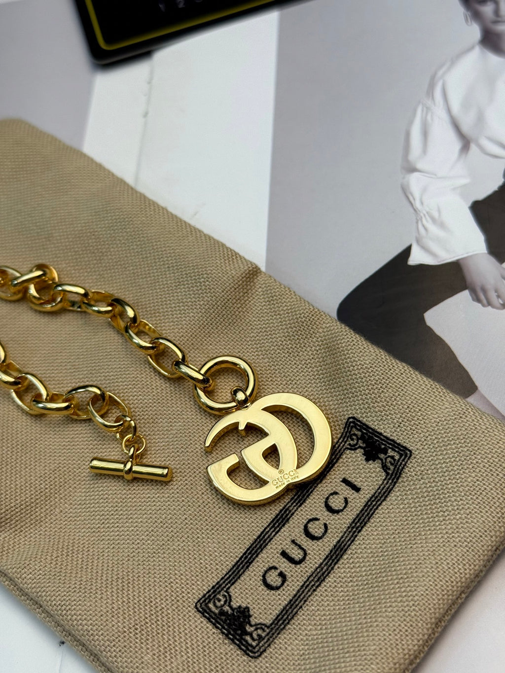Gucci Gold-Tone Heart and G Charm Bracelet - album image 6