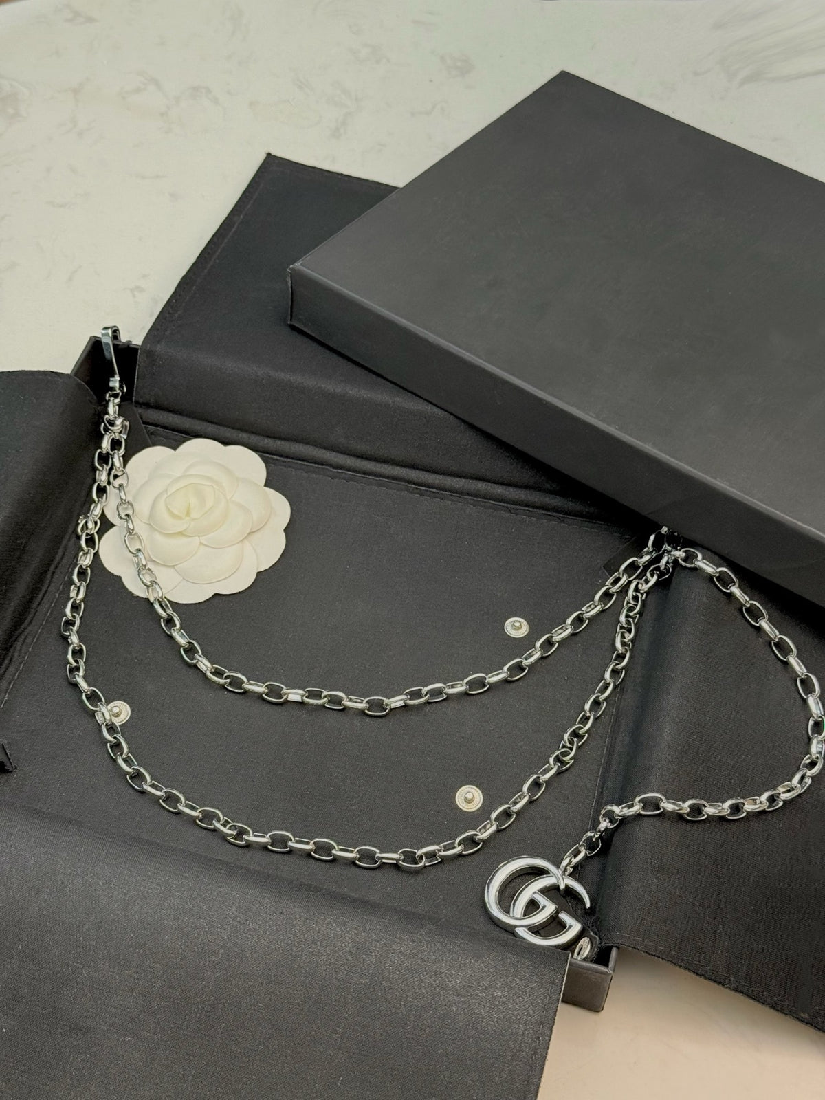Gucci Interlocking G Double-Layer Chain Bag Charm - album image 4