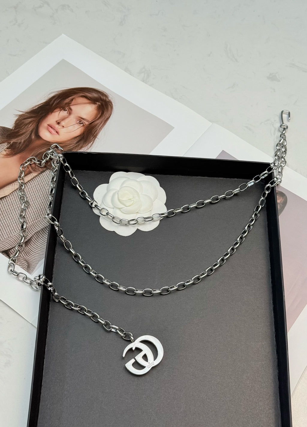 Gucci Interlocking G Double-Layer Chain Bag Charm - album image 8