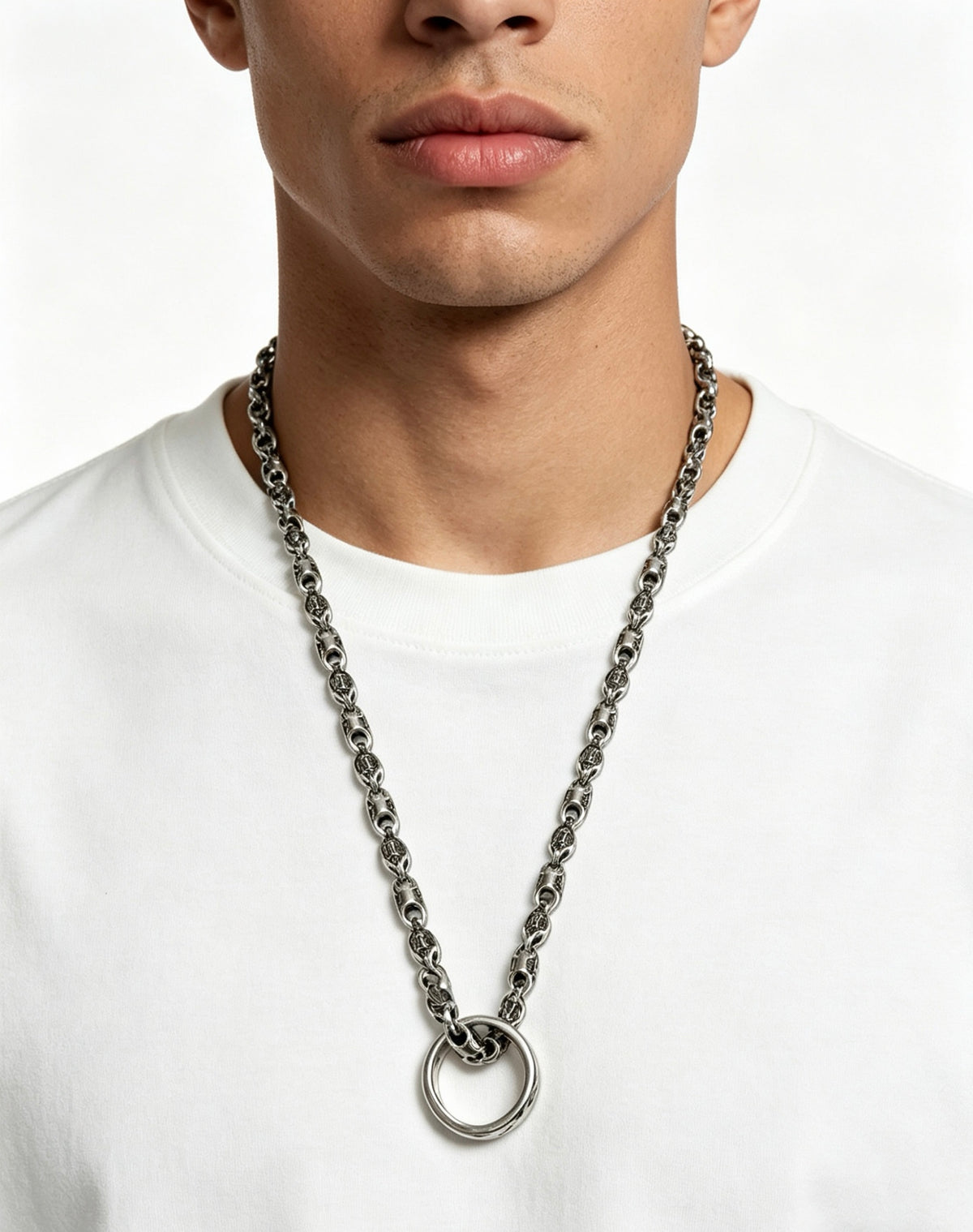Louis Vuitton Silver-Tone Antiqued Chain Necklace - album image 6