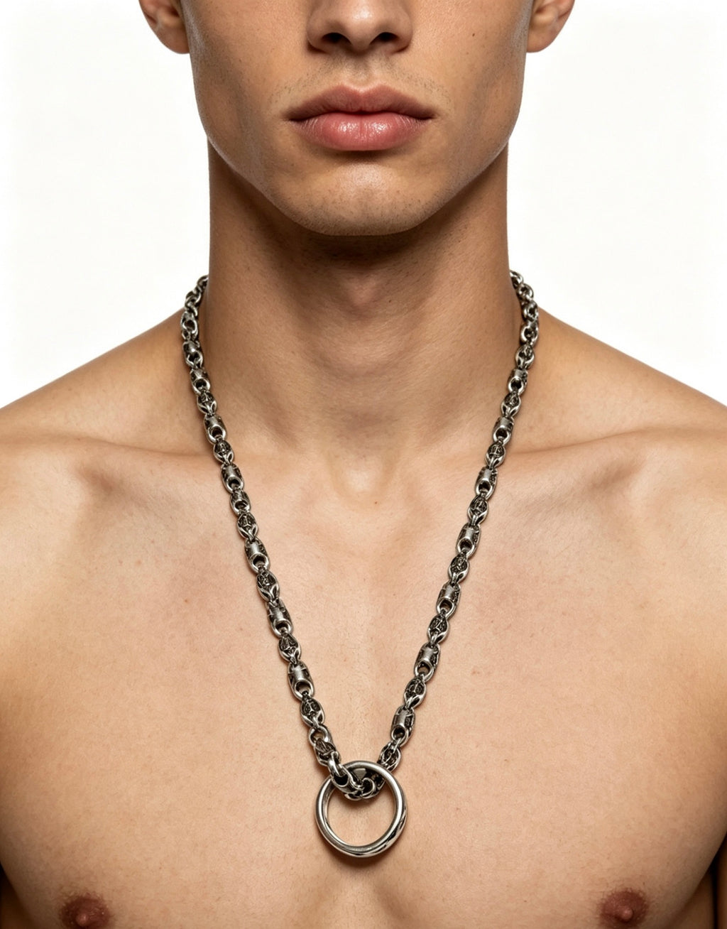 Louis Vuitton Silver-Tone Antiqued Chain Necklace - album image 4