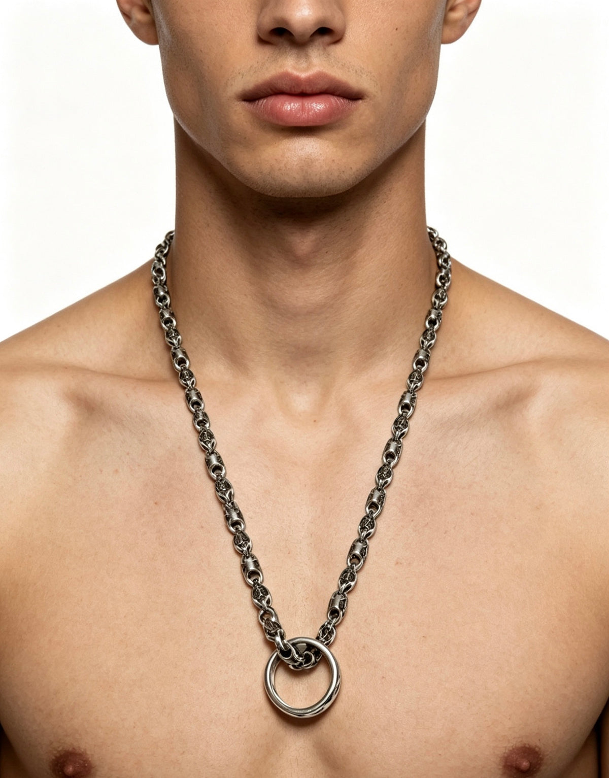 Louis Vuitton Silver-Tone Antiqued Chain Necklace - album image 4