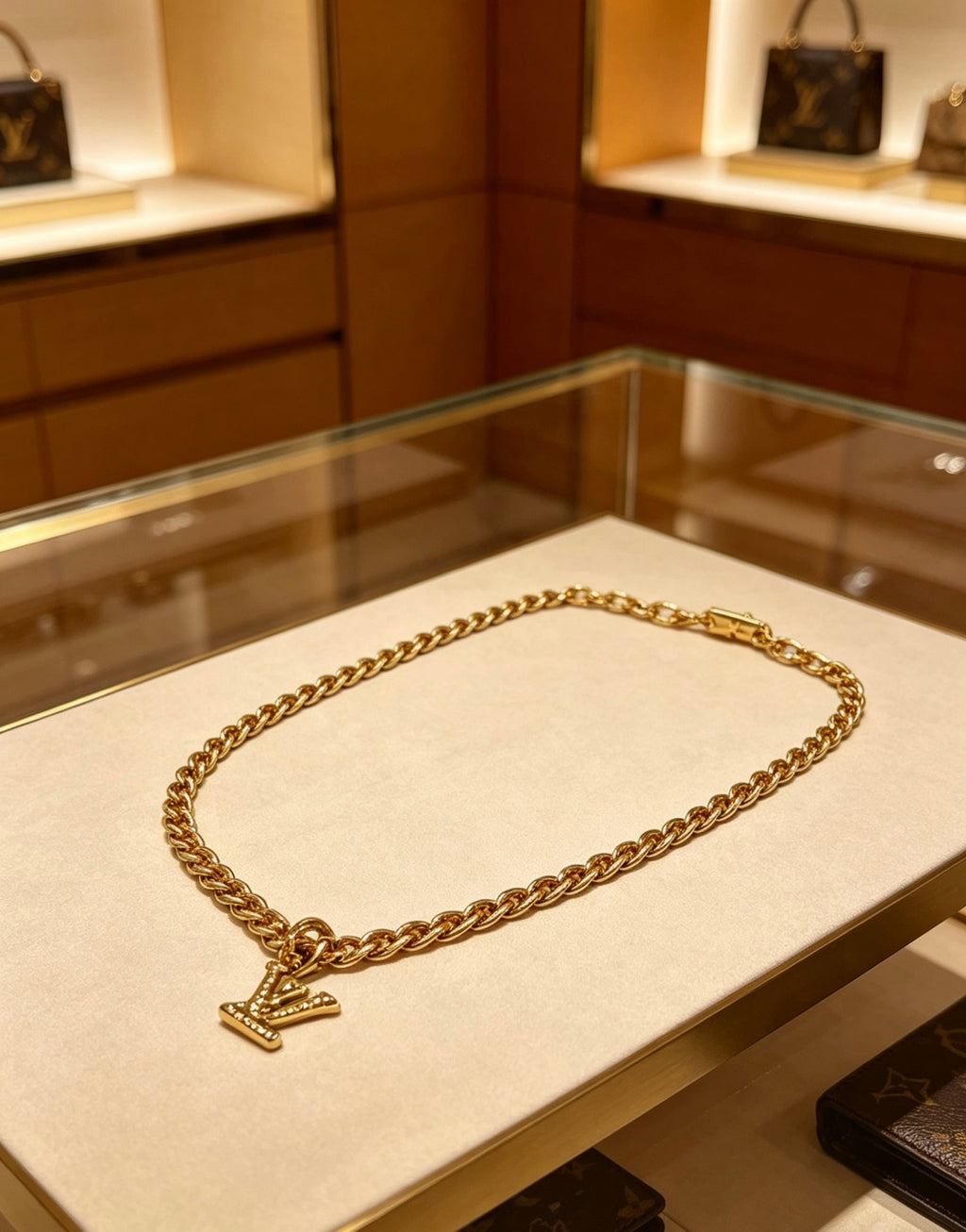 Louis Vuitton Silver-Tone Antiqued Chain Necklace - album image 7
