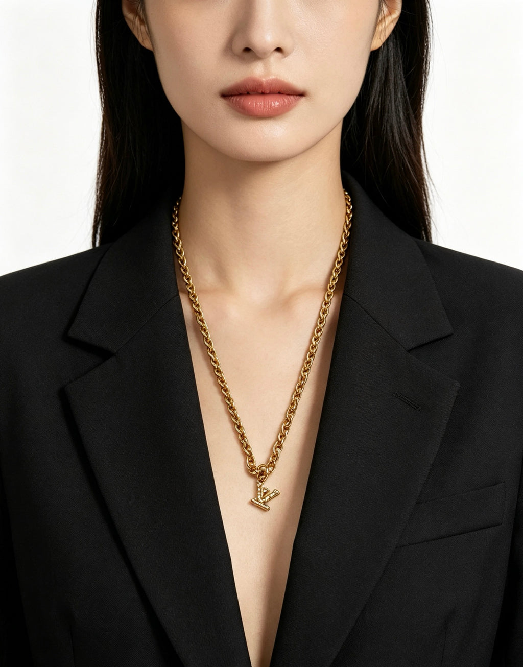 Louis Vuitton Silver-Tone Antiqued Chain Necklace - album image 5