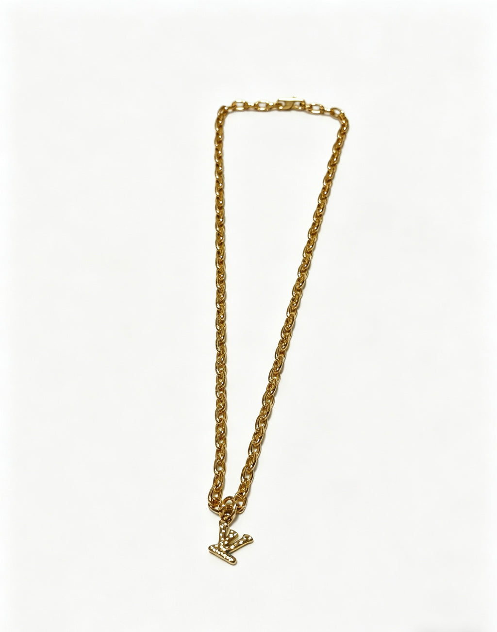 Louis Vuitton Silver-Tone Antiqued Chain Necklace - album image 1