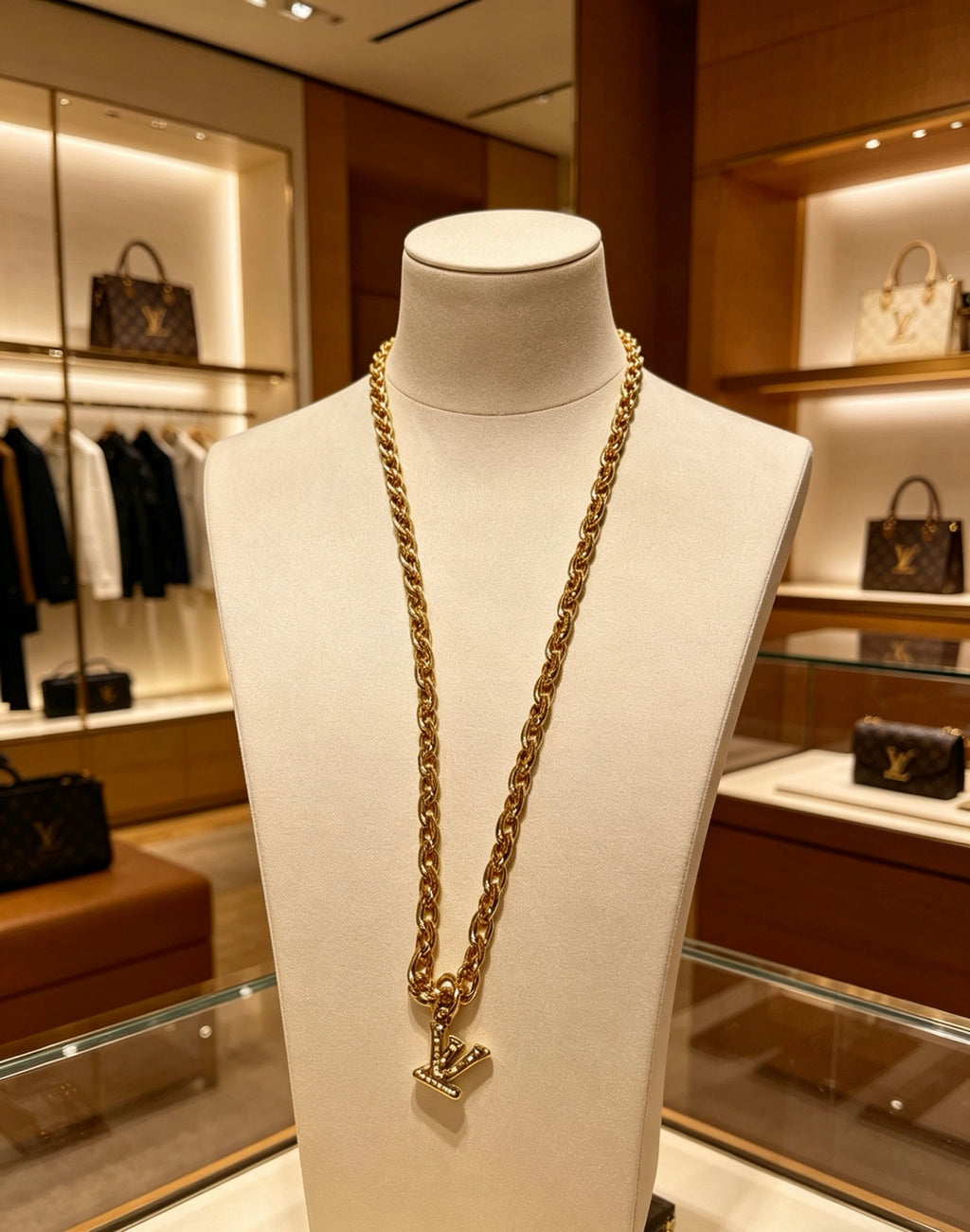 Louis Vuitton Silver-Tone Antiqued Chain Necklace - album image 9