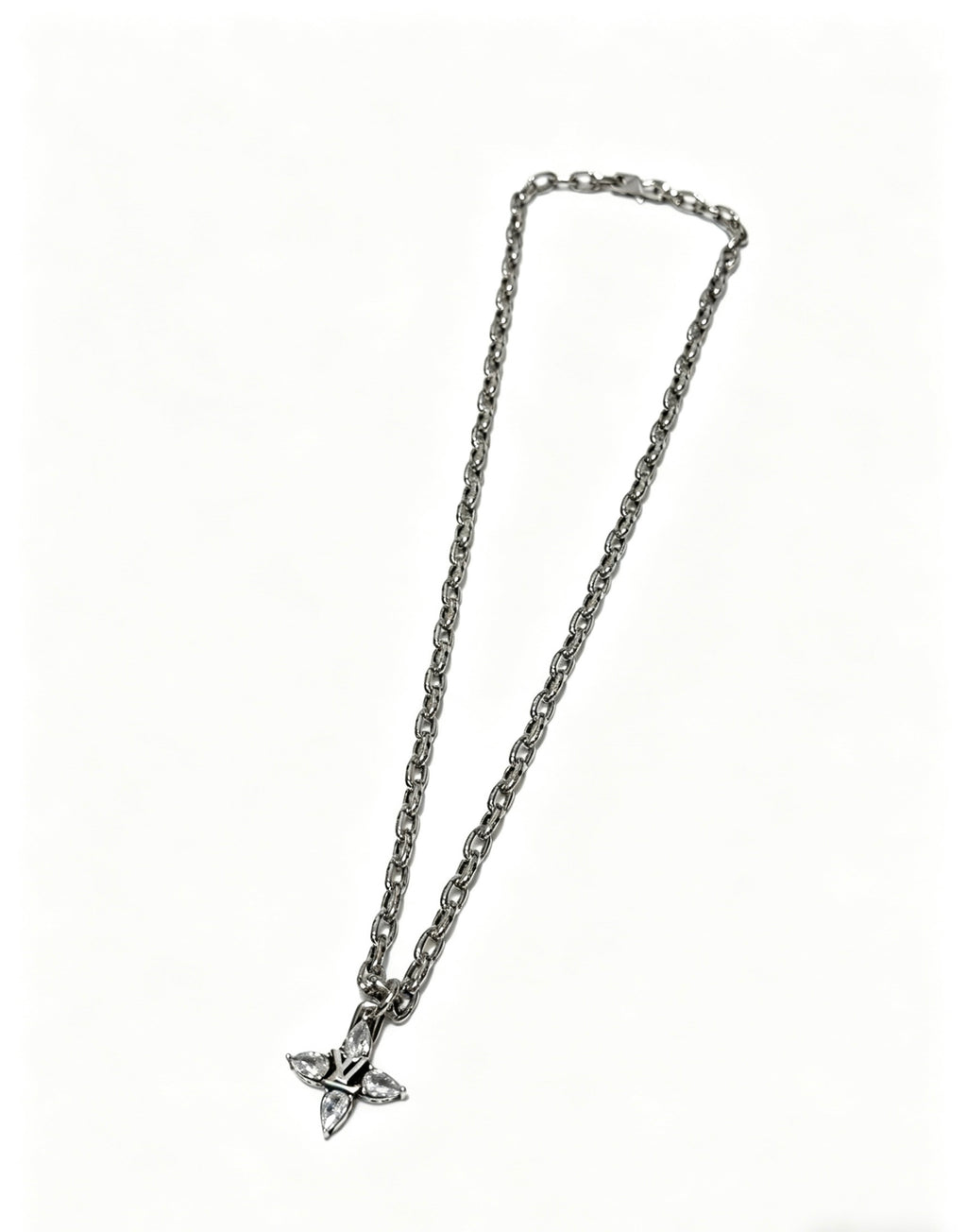 Louis Vuitton Silver-Tone Antiqued Chain Necklace - album image 1