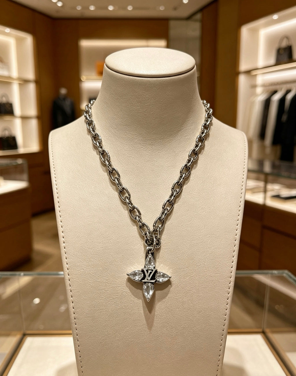 Louis Vuitton Silver-Tone Antiqued Chain Necklace - album image 5