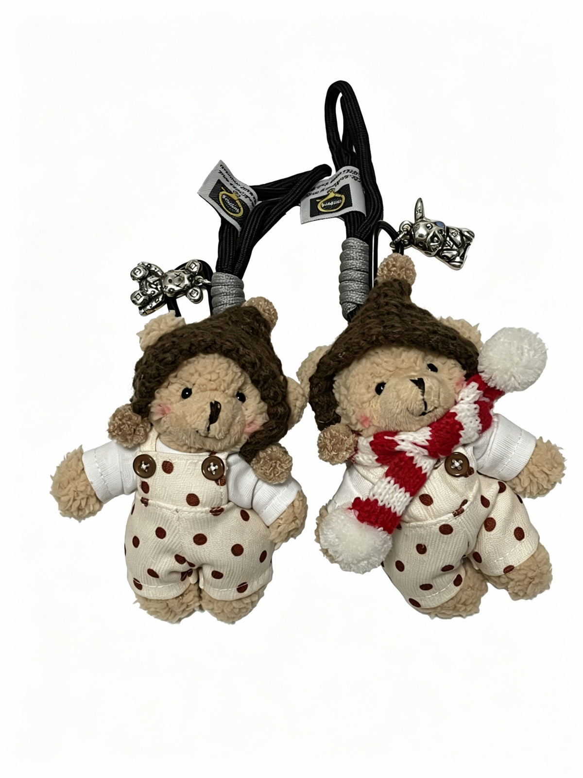 Louis Vuitton Brown Plush Character Keychain with Red Scarf - album image 6