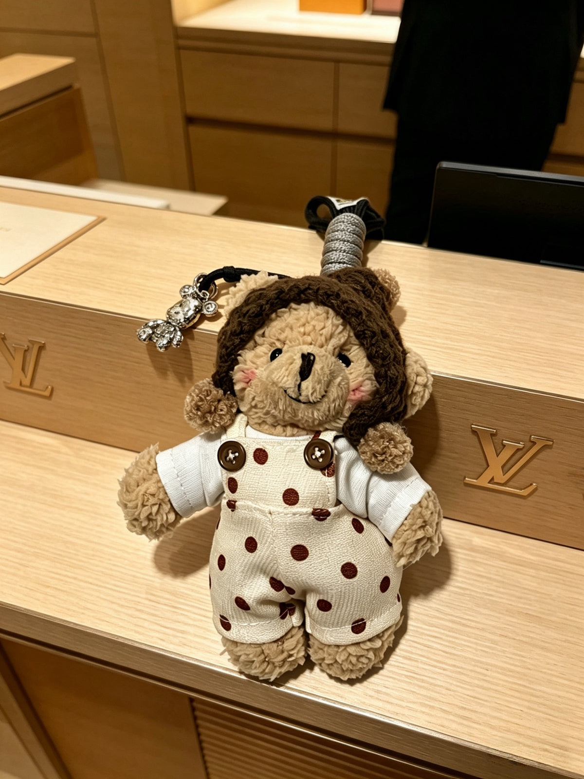 Louis Vuitton Brown Plush Character Keychain in Patterned Outfits - album image 6