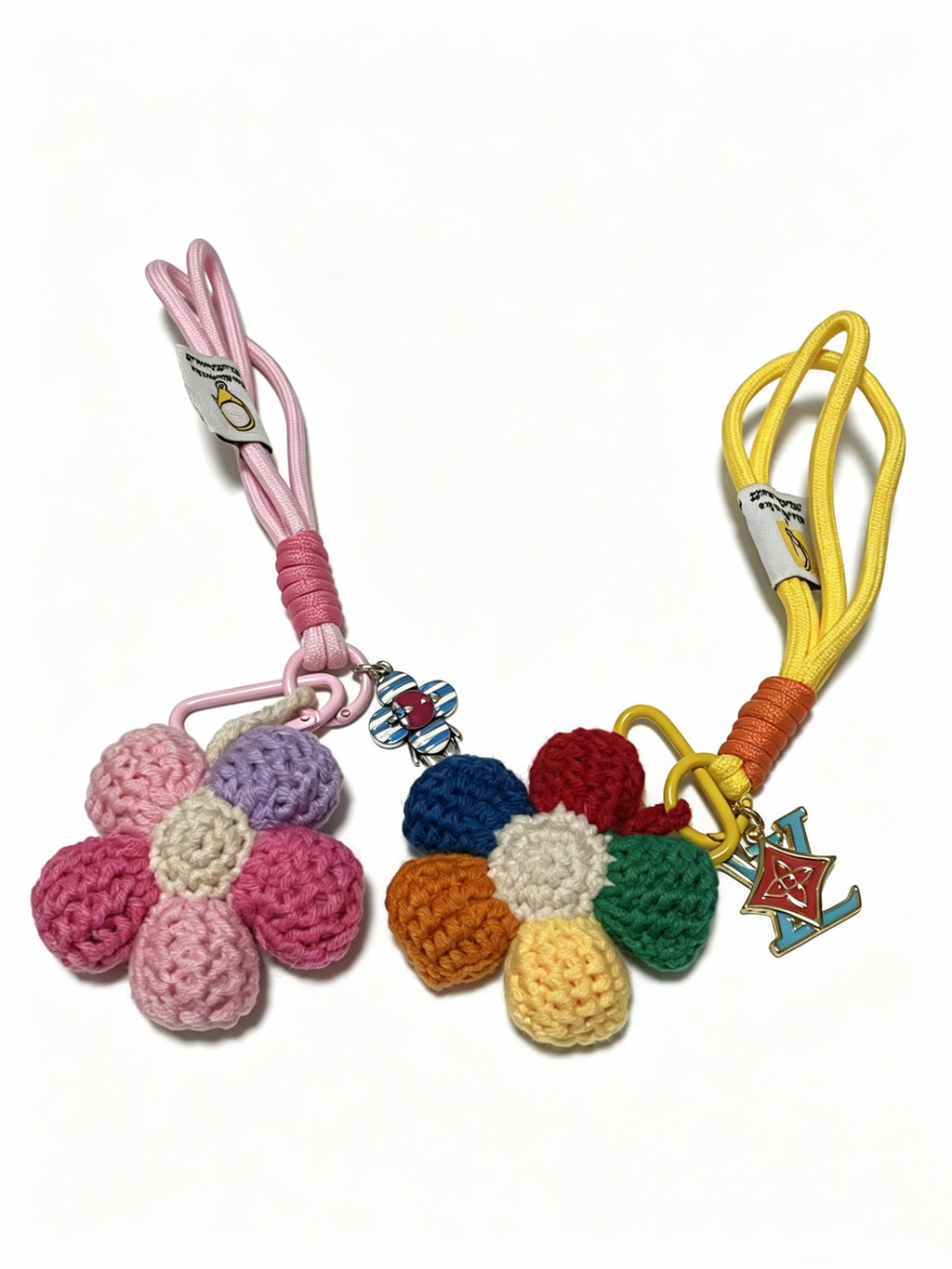 Louis Vuitton Multicolor Flower Keychain with Yellow Strap - album image 7