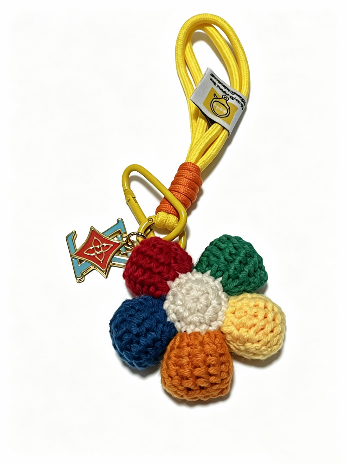 Louis Vuitton Multicolor Flower Keychain with Yellow Strap - album image 3