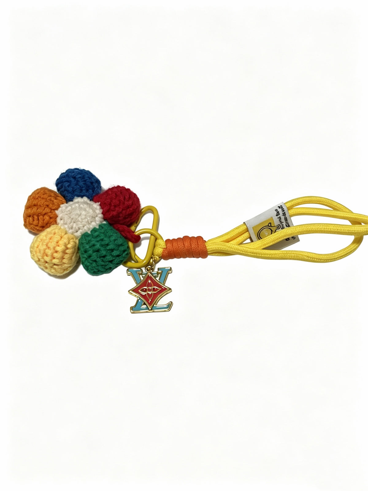 Louis Vuitton Multicolor Flower Keychain with Yellow Strap - album image 1