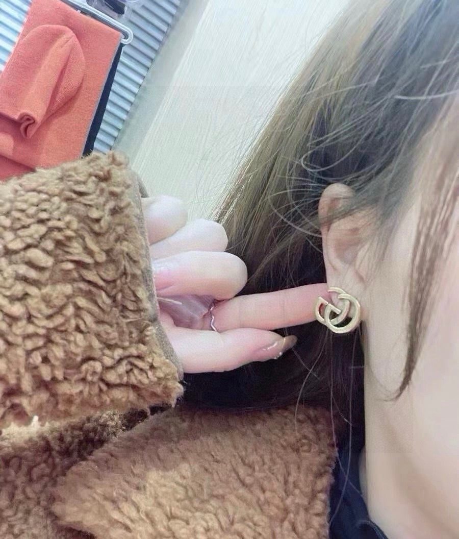Gucci Gold-Tone Interlocking G Stud Earrings - album image 7