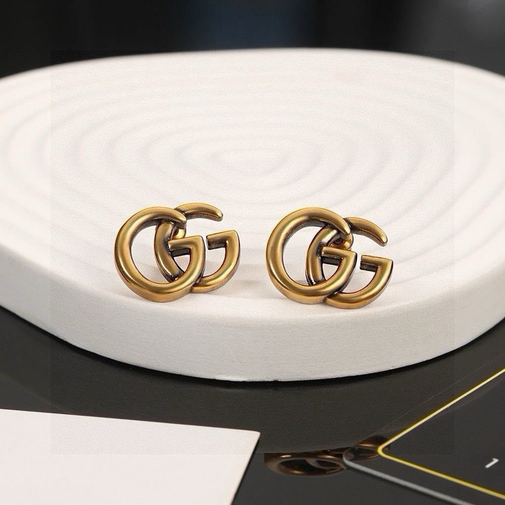 Gucci Gold-Tone Interlocking G Stud Earrings - album image 4
