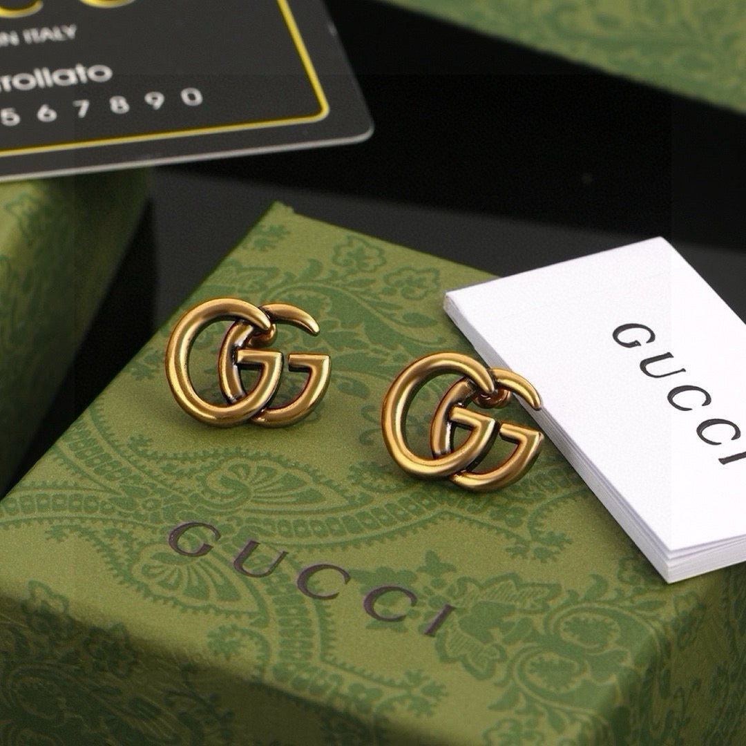 Gucci Gold-Tone Interlocking G Stud Earrings - album image 2