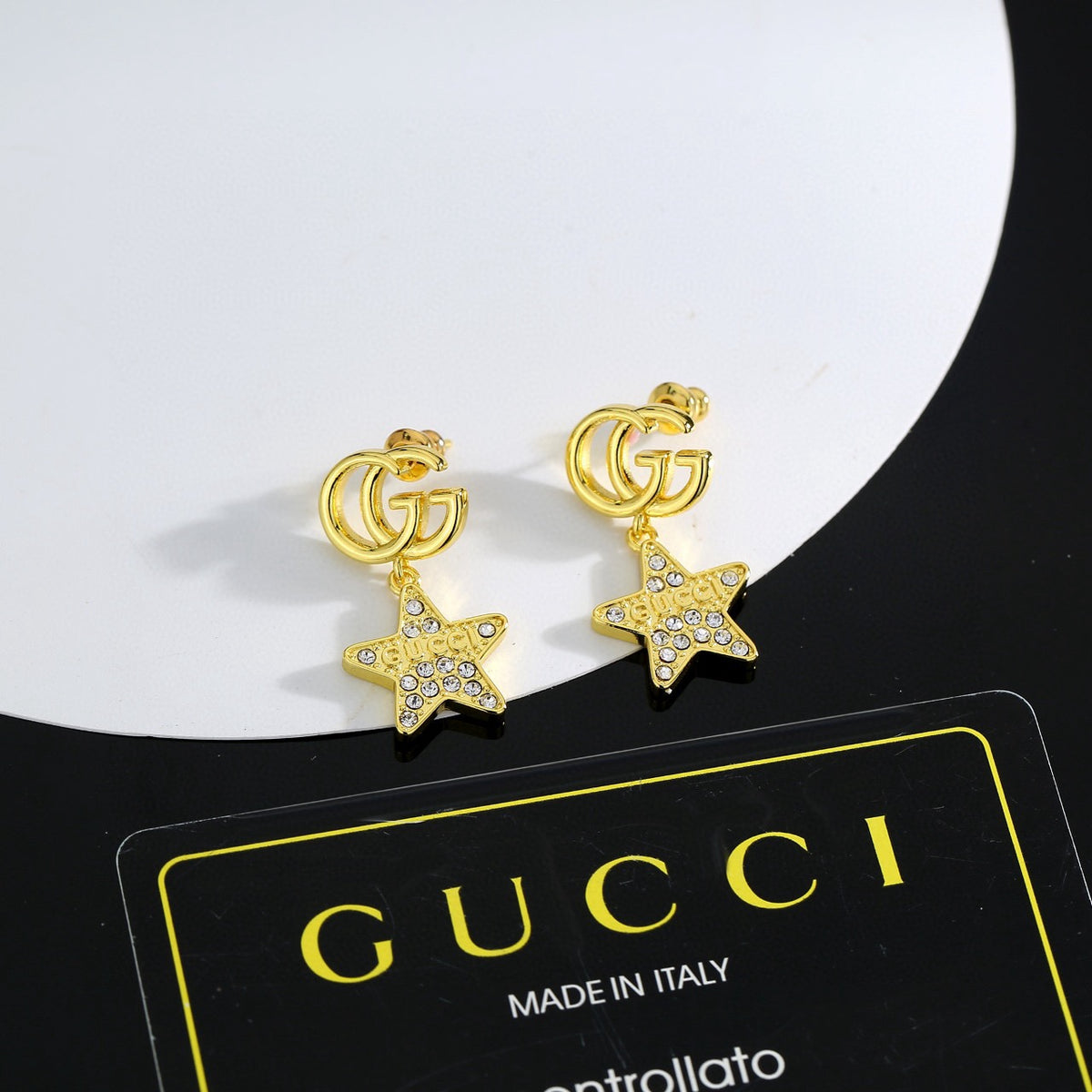 Gucci Gold-Tone GG and Star Drop Earrings - album image 3
