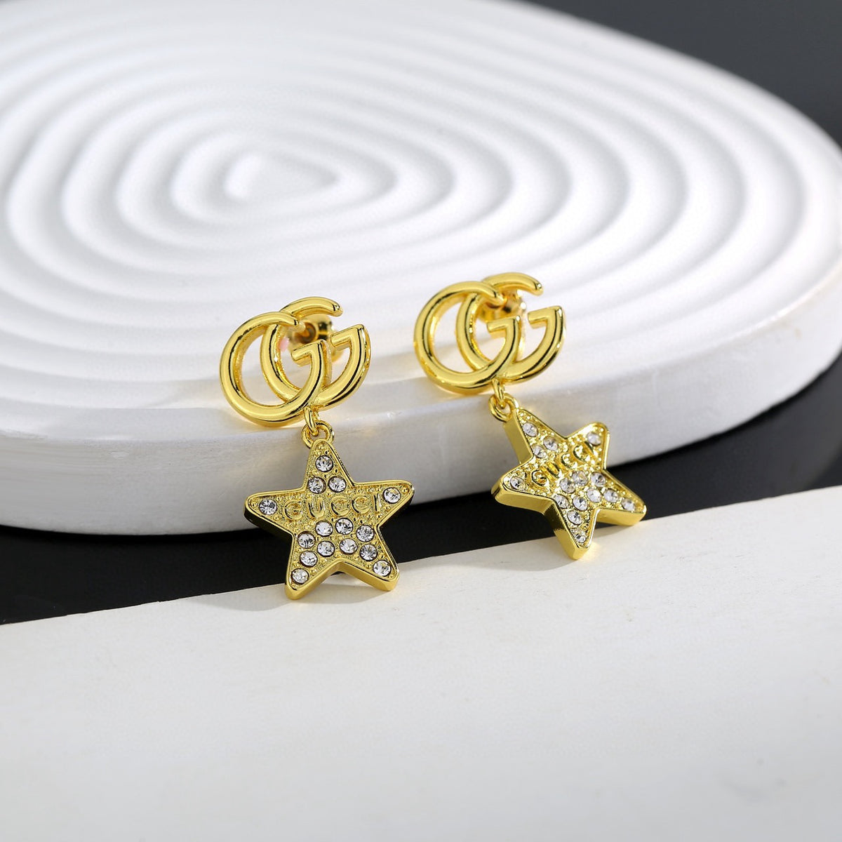 Gucci Gold-Tone GG and Star Drop Earrings - album image 6