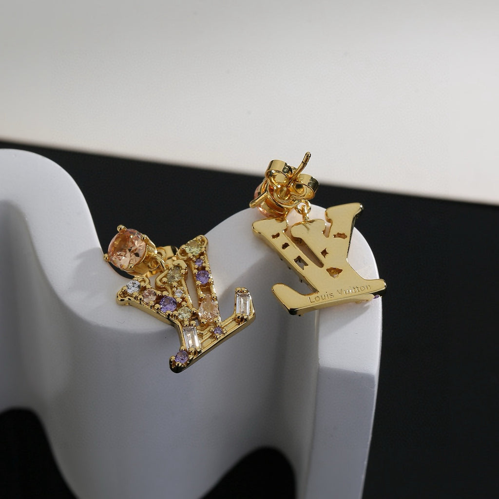 Louis Vuitton LV Letter Stud Earrings - album image 7