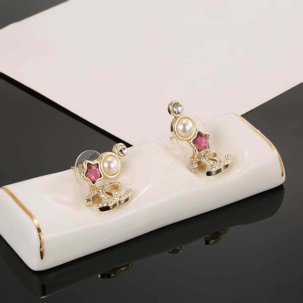 Chanel Interlocking C Gold-Tone Multicolor Star Stud Earrings - album image 3