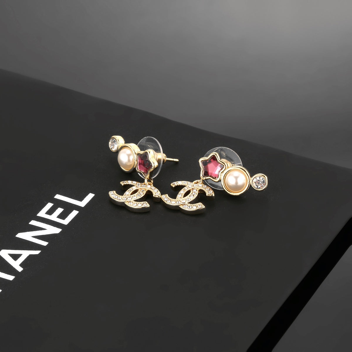 Chanel Interlocking C Gold-Tone Multicolor Star Stud Earrings - album image 6