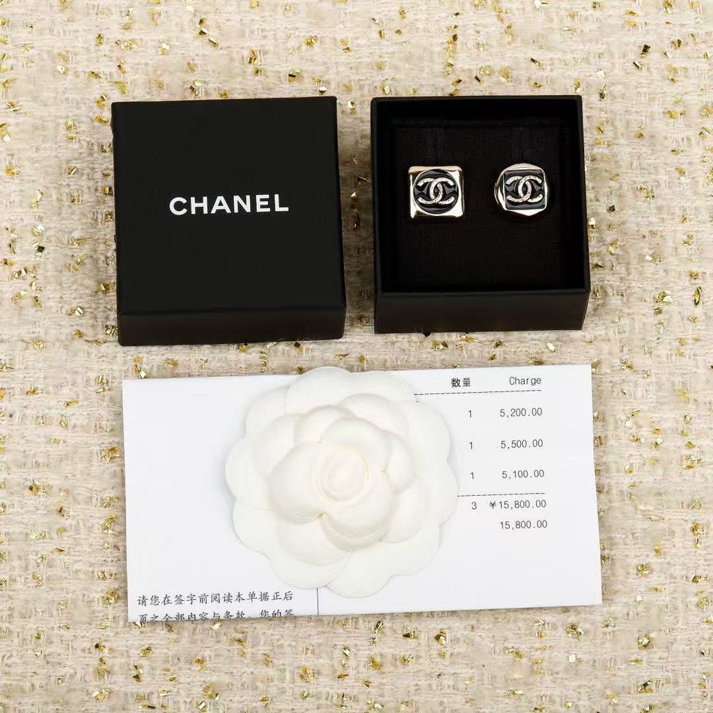 Chanel Interlocking C Asymmetric Earrings - album image 3