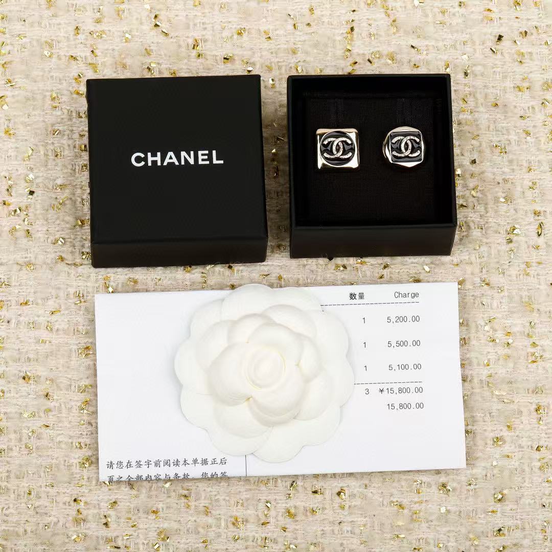 Chanel Interlocking C Asymmetric Earrings - album image 3