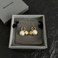 Balenciaga Gold-Tone Orb and BB Drop Earrings - album image 1