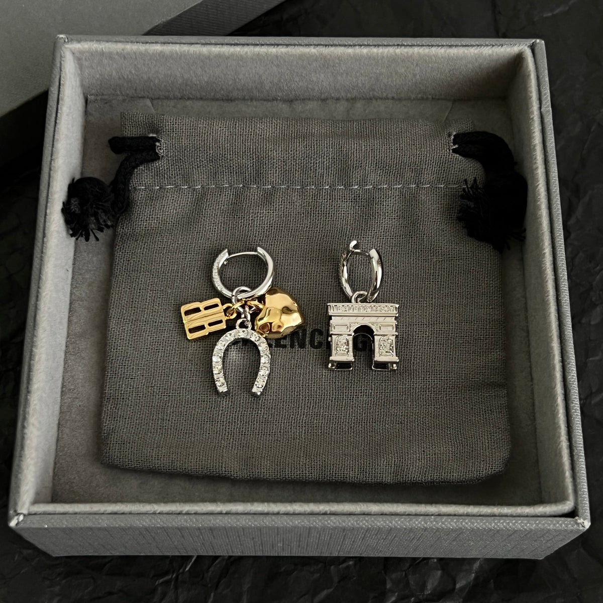 Balenciaga Gold-Tone Long Key Drop Earrings - album image 5