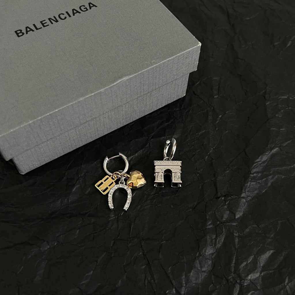 Balenciaga Gold-Tone Long Key Drop Earrings - album image 3