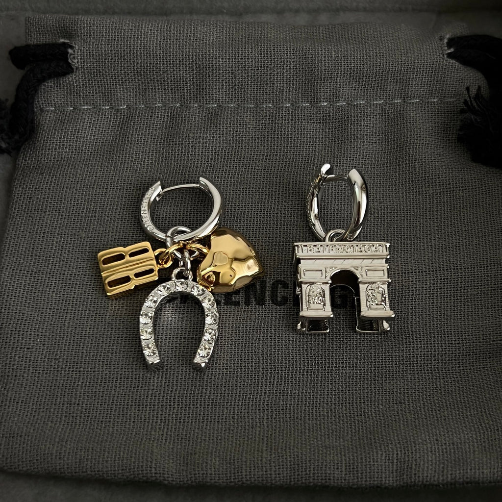 Balenciaga Gold-Tone Long Key Drop Earrings - album image 6