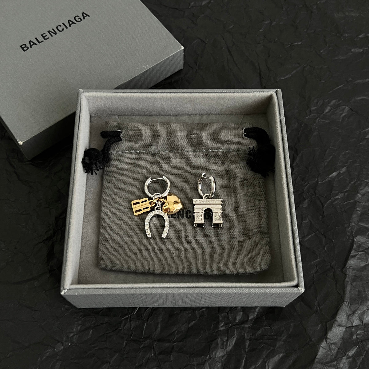 Balenciaga Gold-Tone Long Key Drop Earrings - album image 4