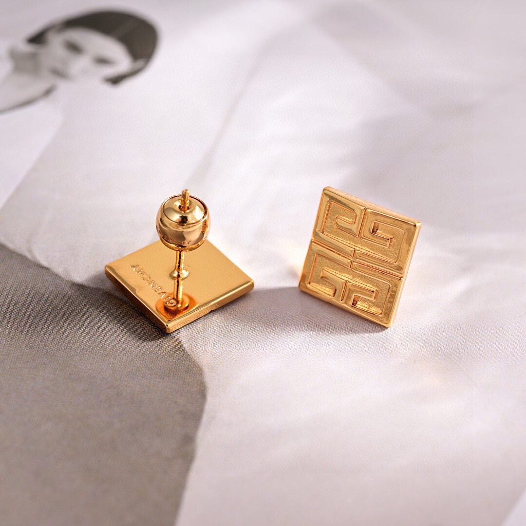 Givenchy Gold-Tone Square 4G Stud Earrings - product image 1