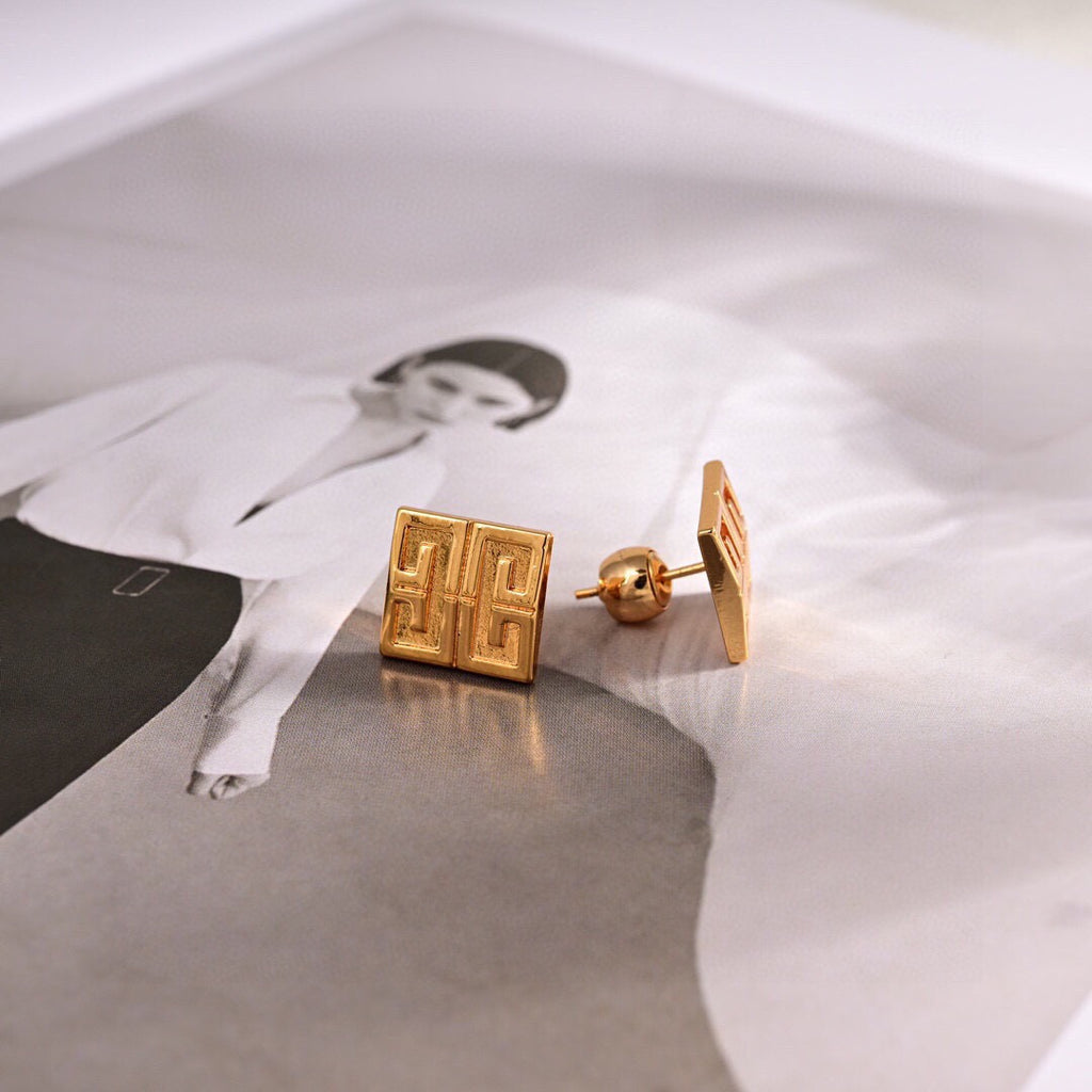 Givenchy Gold-Tone Square 4G Stud Earrings - product image 4
