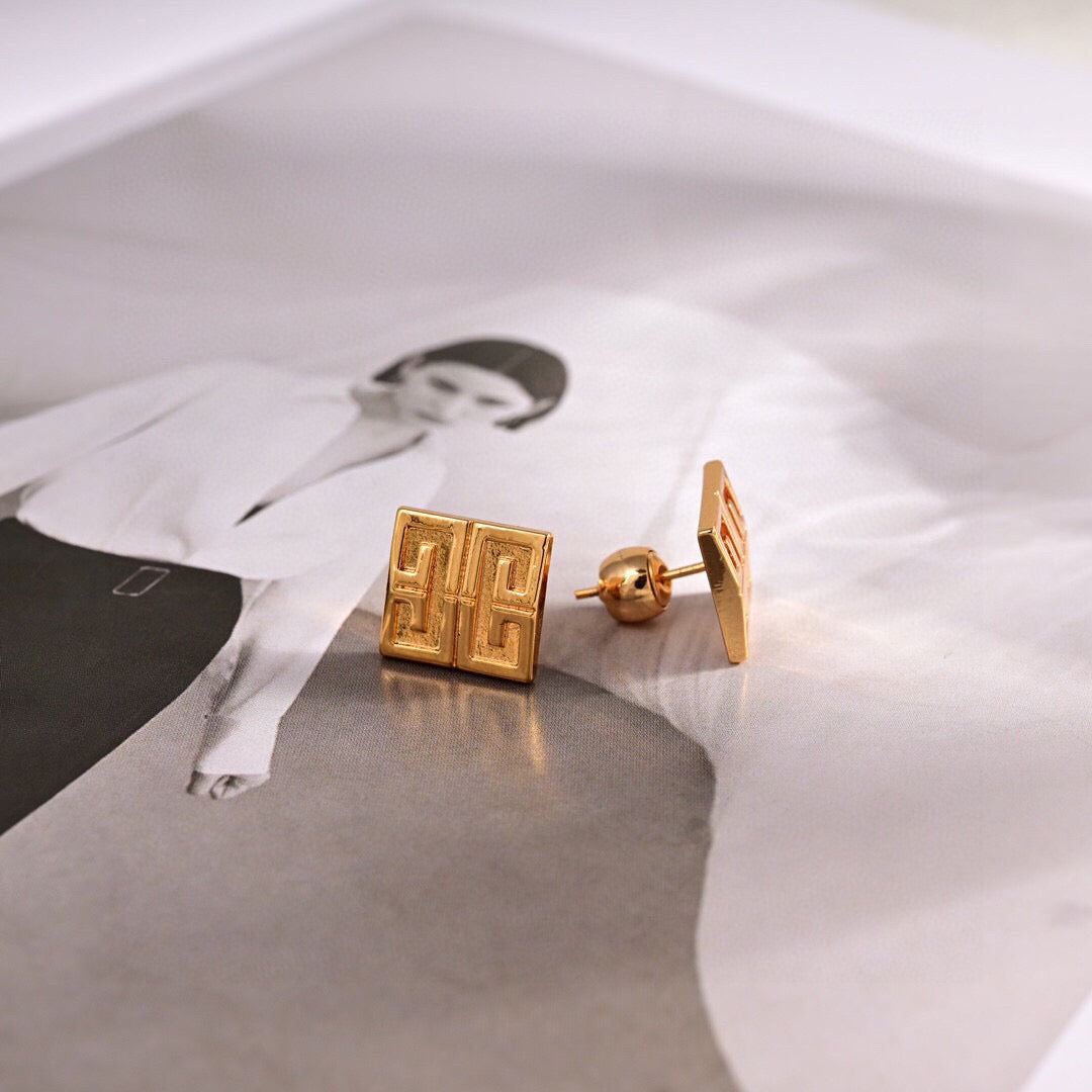 Givenchy Gold-Tone Square 4G Stud Earrings - product image 4