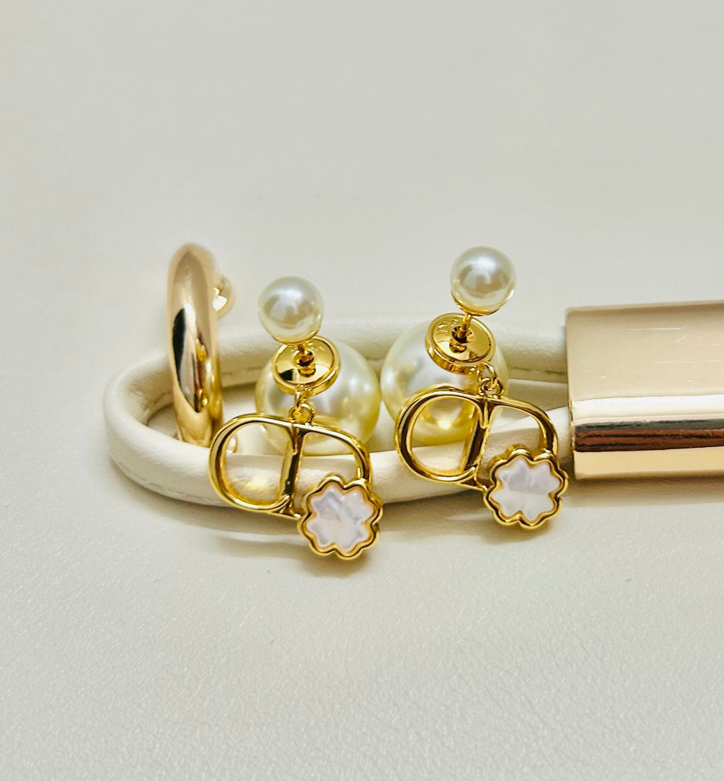 Dior Crystal Bow Pearl-Look Earrings - product image 9