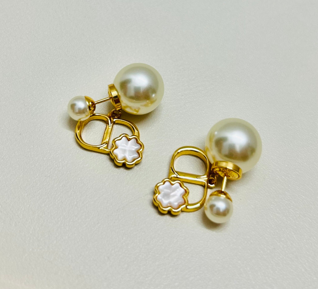 Dior Crystal Bow Pearl-Look Earrings - product image 12