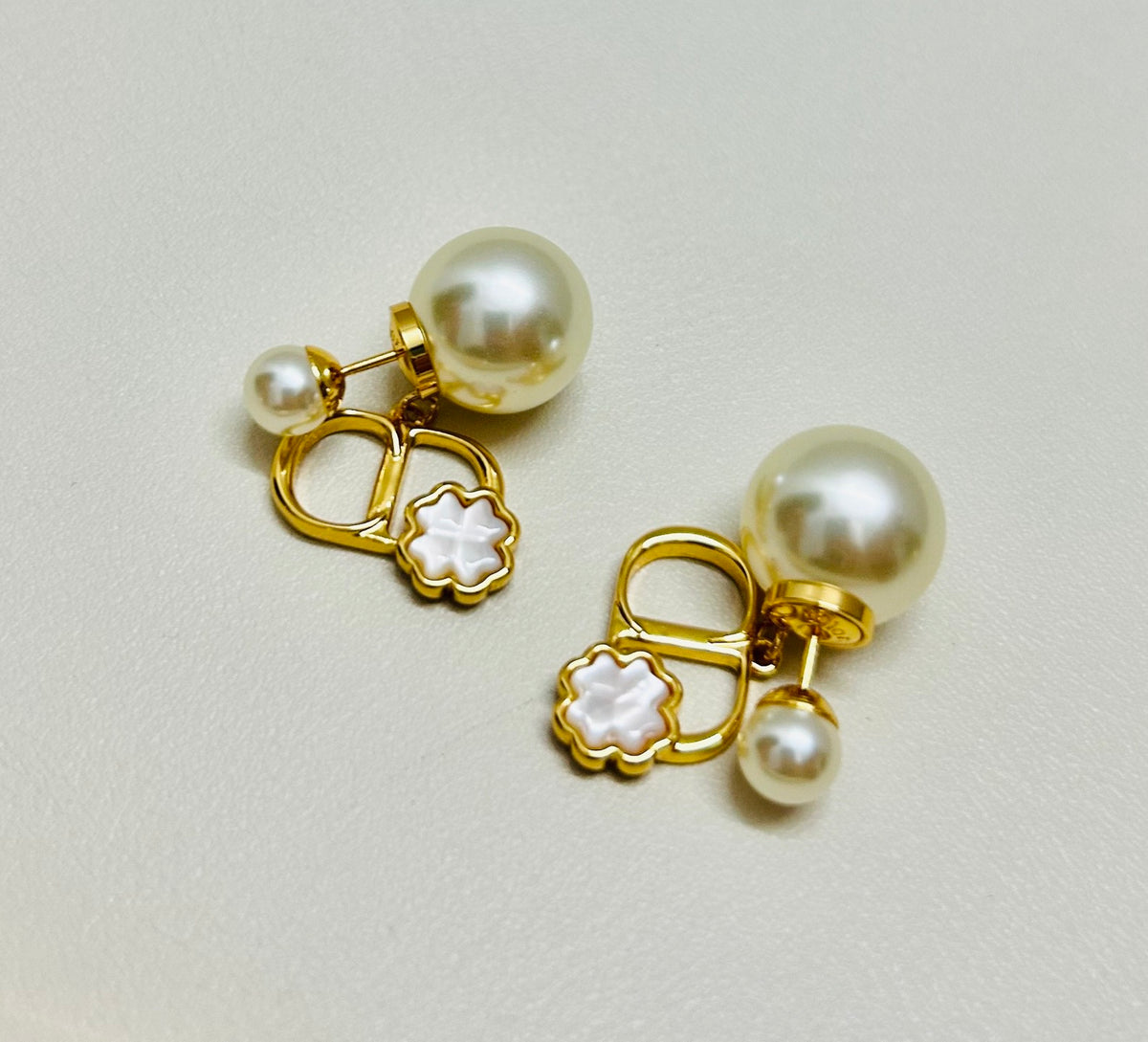 Dior Crystal Bow Pearl-Look Earrings - product image 12