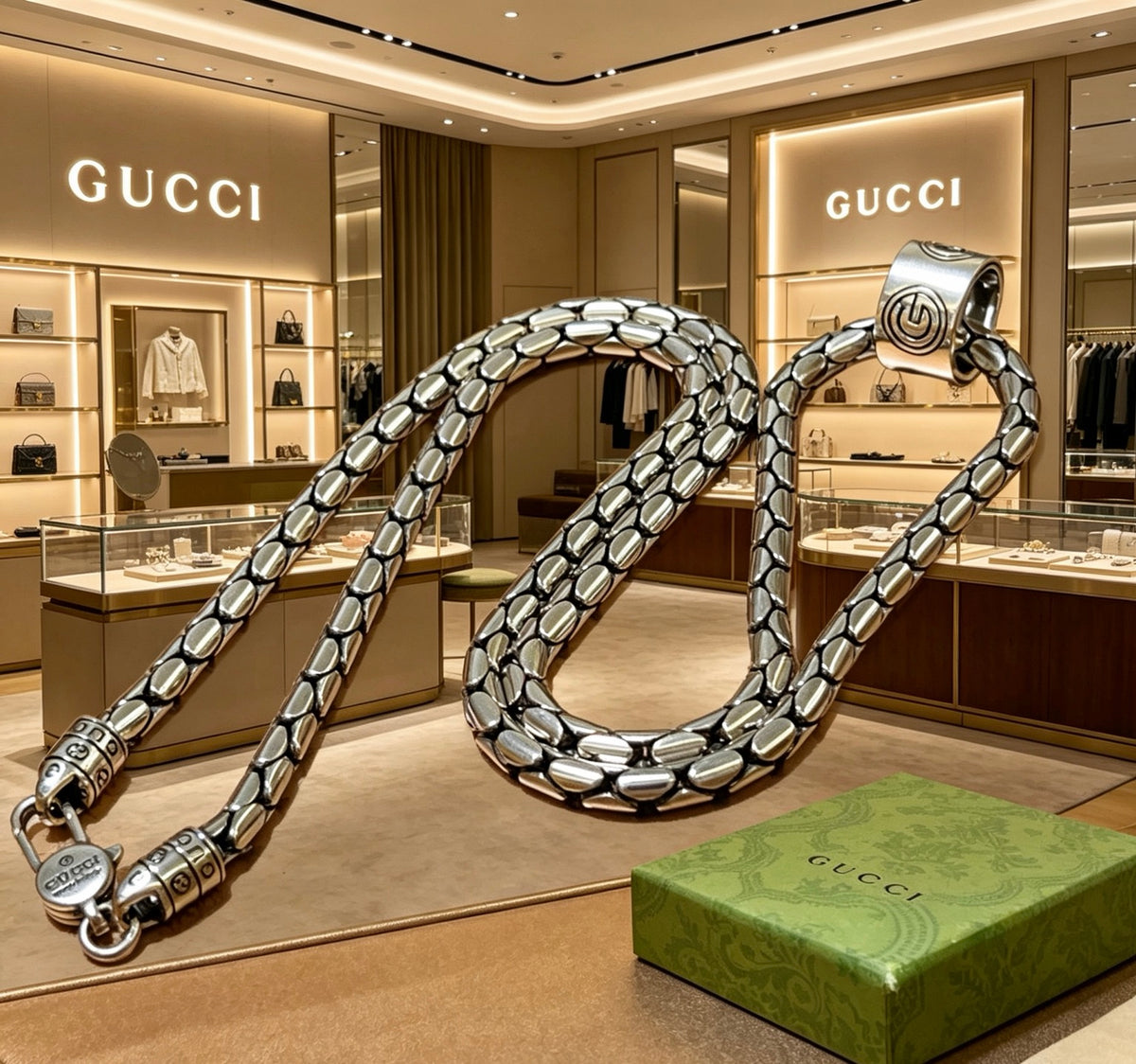 Gucci Anger Forest Interlocking G Chain Necklace - album image 7