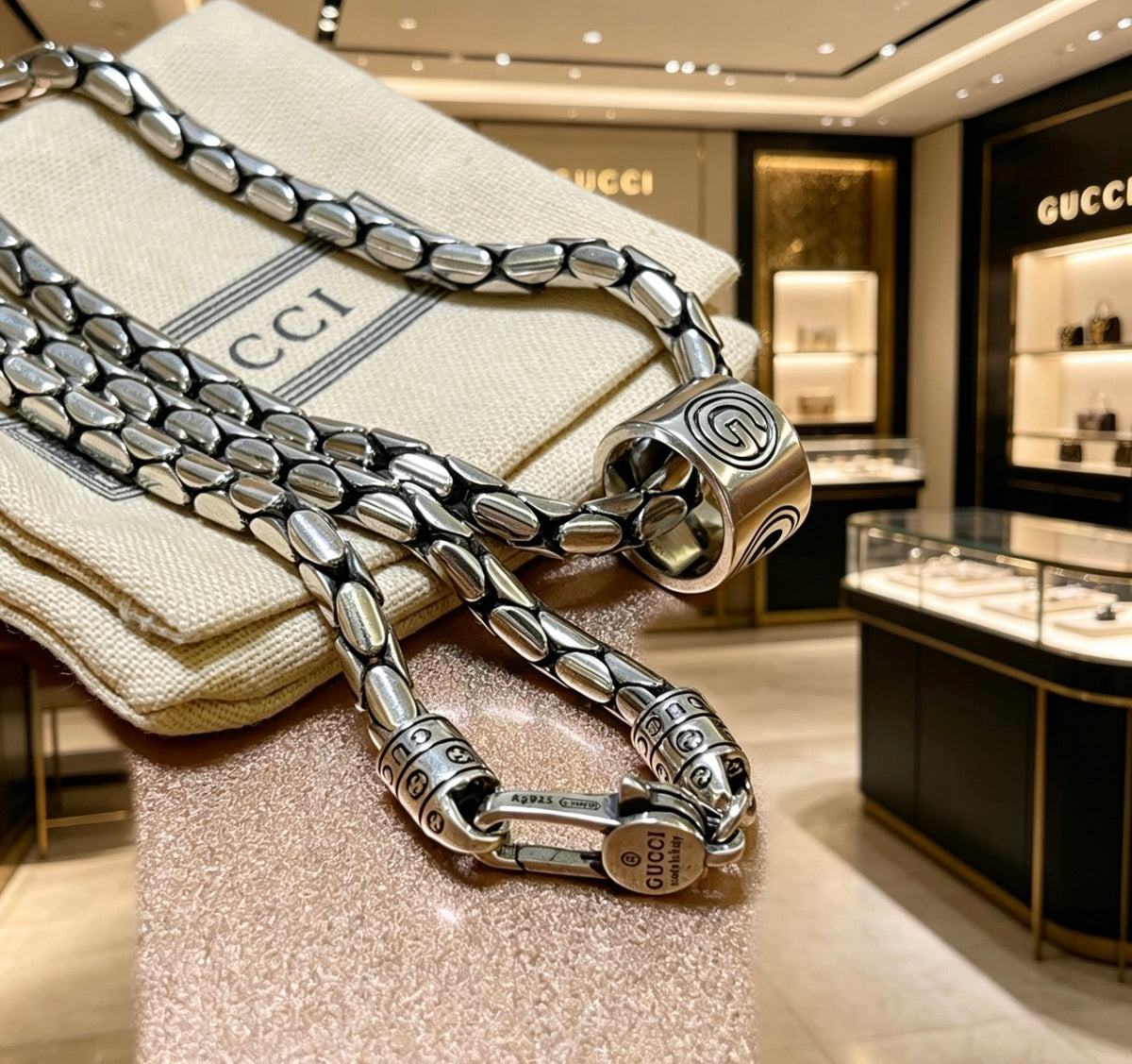 Gucci Anger Forest Interlocking G Chain Necklace - album image 2