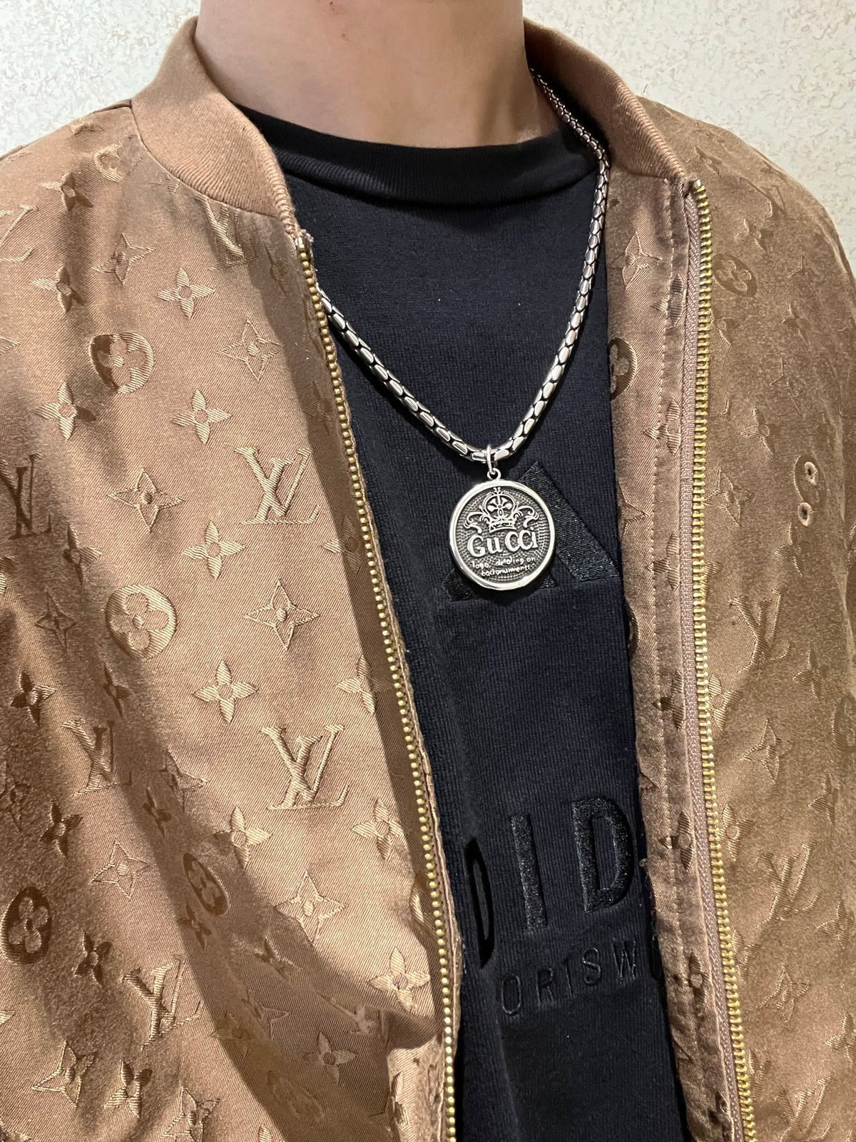 Gucci Anger Forest Interlocking G Antiqued Chain Necklace - album image 9