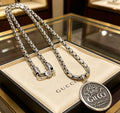 Gucci Anger Forest Interlocking G Antiqued Chain Necklace - album image 1