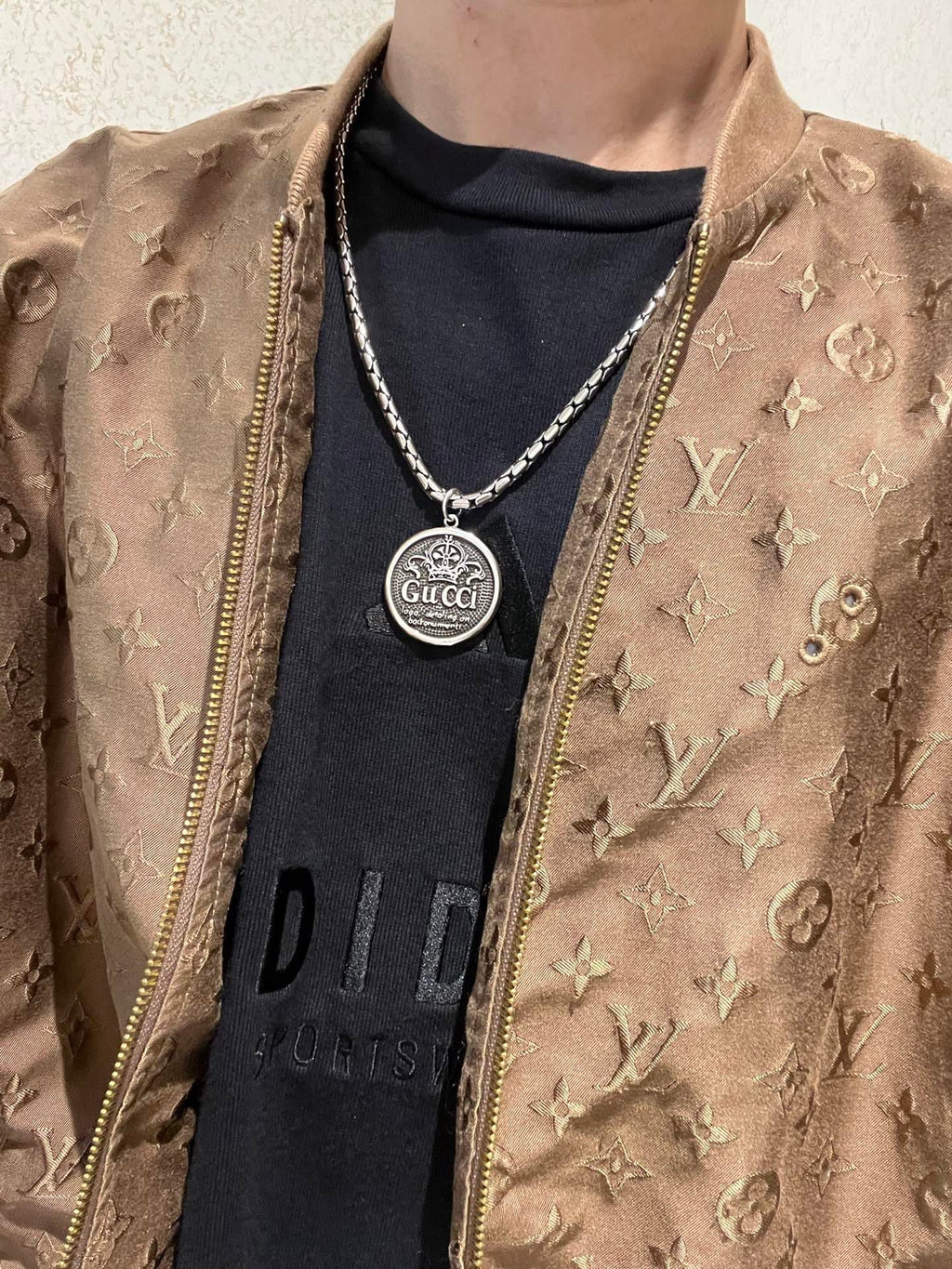 Gucci Anger Forest Interlocking G Antiqued Chain Necklace - album image 6